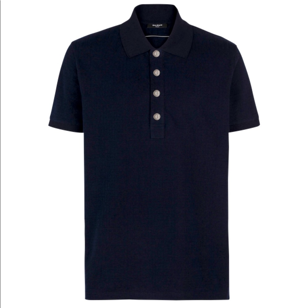 NWT 2XL BALMAIN short sleeve polo. European cut fits like an XL.